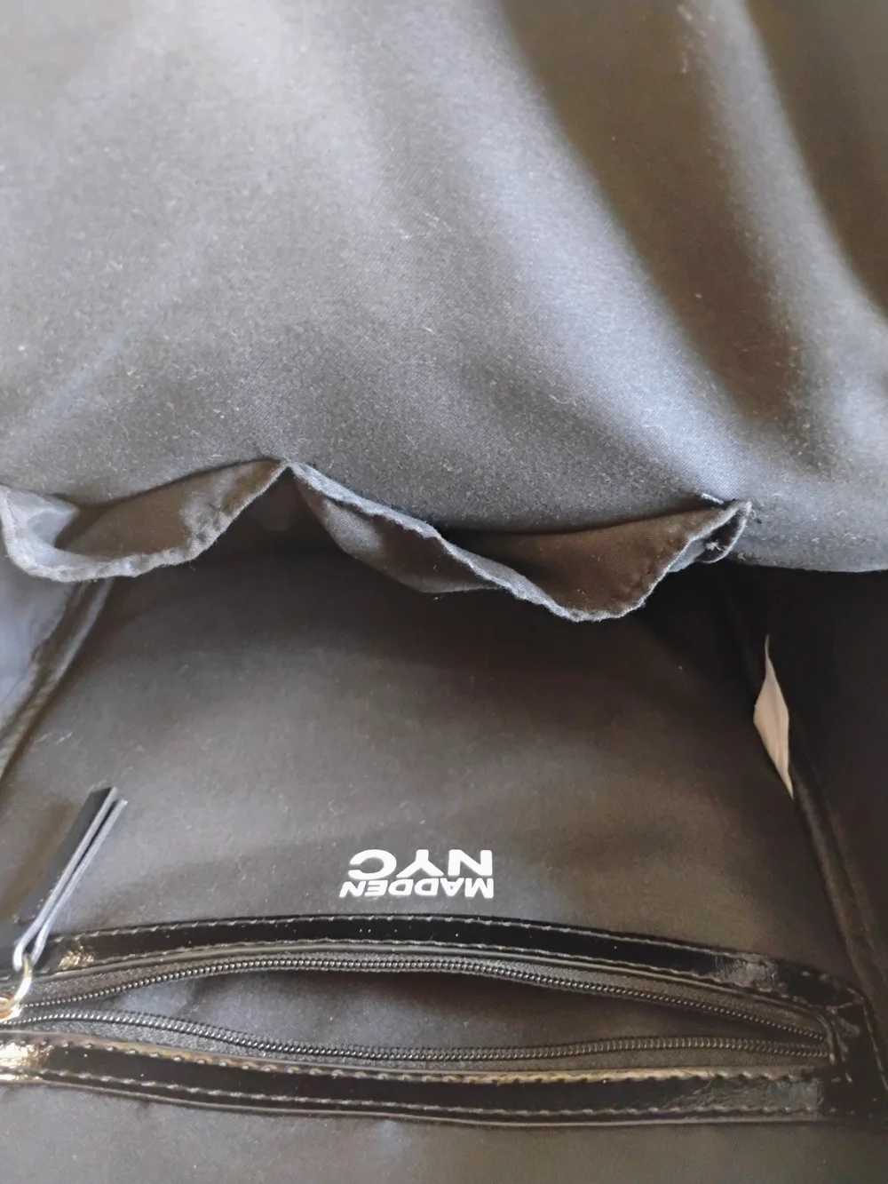 Black Patent Mini Backpack
